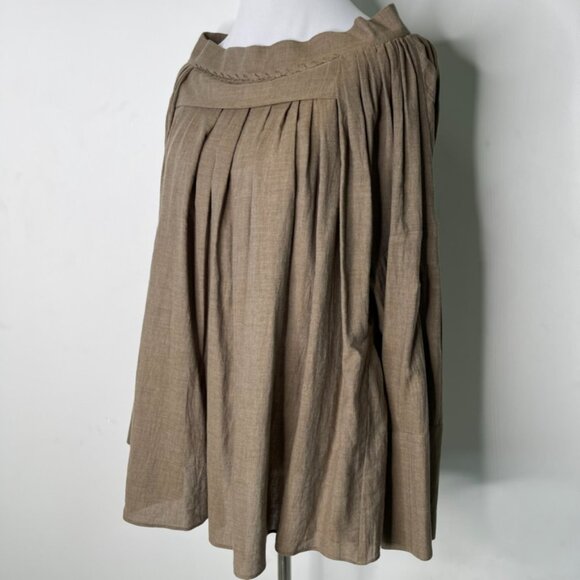 Vanessa Bruno Women's Tan Brown Long Sleeve Boat Neck Blouse Size 40 / 8 US - Picture 4 of 10